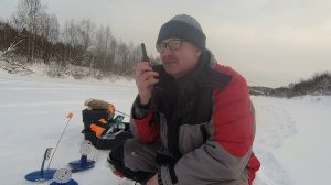 Рыбалка в январе на жёлтых песках.