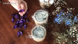 Композиция на стол из сухоцветов своими руками | мини букеты из хлопка | декор в эко стиле