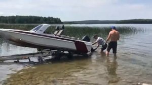 Саранский самосвальный прицеп ,спуск Обь3 на воду