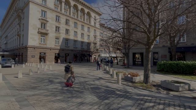 Bulgaria -Sofia and Vitosha boulevard with tourists landmarks смотреть онлайн