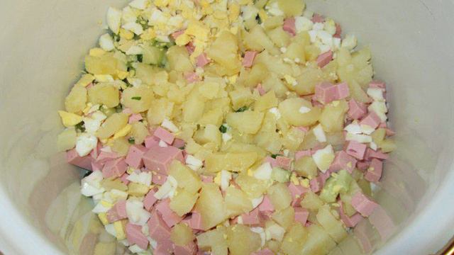 Окрошка на воде с майонезом и уксусом