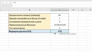 Финансовые функции в EXCEL: Функция FV