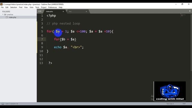 How to write nested loops in PHP|Php me nested karai  asan tariqa#PHP #NestedLoops #yahoobaba