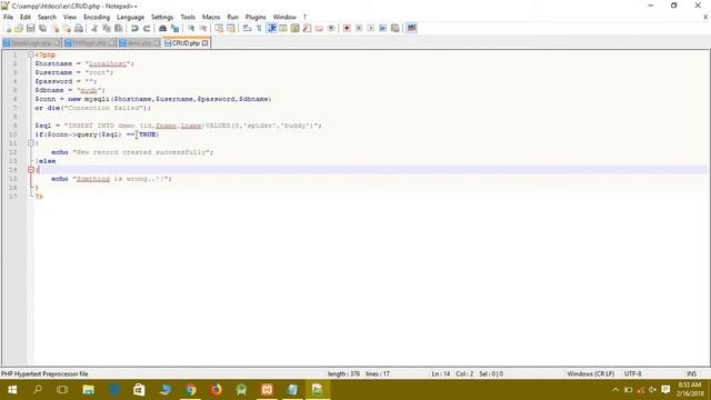 Insert Update and Delete Record from Database Using PHP Tutorial смотреть онлайн