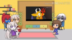 Реакция друзей санса на битву азгора и гастера.