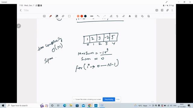 Kadane'sAlgorithm|Array|DynamicProgramming|Java|MaximumSubarraySum|leetcode_53|PlacementPreparation
