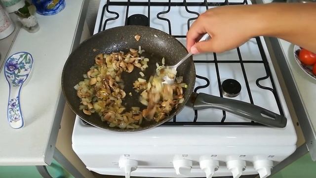 Картофельная Запеканка с Курицей и Грибами,НА СКОВОРОДЕ