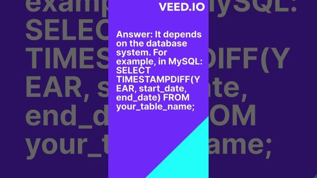 Find the number of years between two dates #viralshort #learning #sqlserver #programminglanguage