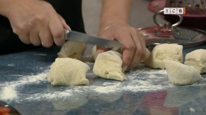 Пирожки с картофельно-сырной начинкой. Короткий рецепт