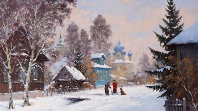 В Городок пришла зима. Winter has come to the town. Евгений Марков. Evgeniy Markov смотреть онлайн