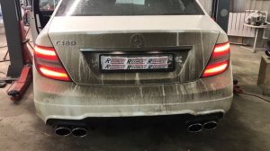 C180 exhaust sound выхлоп c63amg