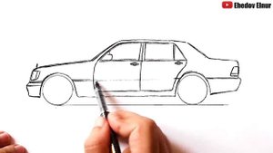Как нарисовать Мерседес Кабан | Ахадов Эльнур | W140