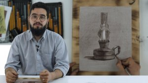 Урок по графике «Керосиновая лампа» | Как нарисовать керосиновую лампу поэтапно