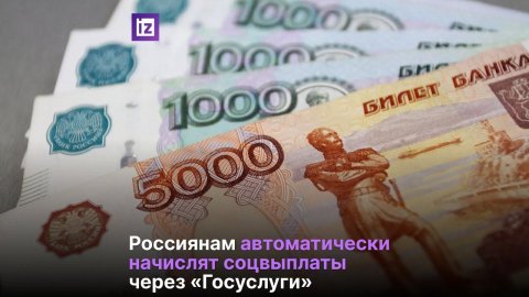 Россиянам автоматически начислят соцвыплаты через «Госуслуги»