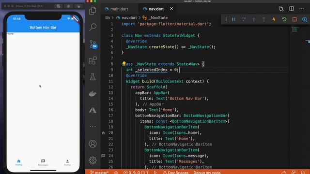 Bottom Navigation Bar - Flutter Widgets Tutorial