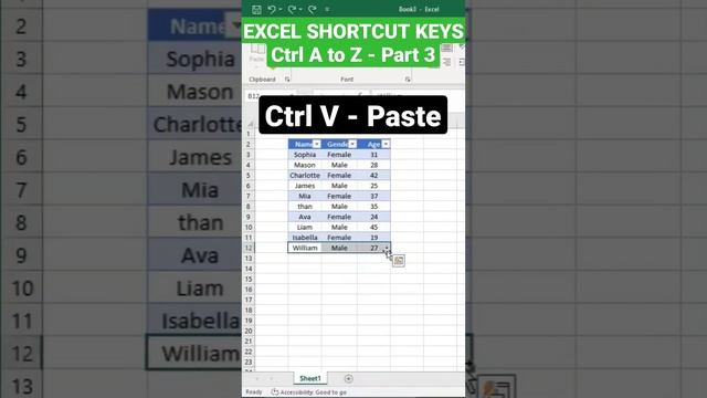 Ctrl A to Z Shortcut Keys in EXCEL (Part 3) | Useful Excel Tips