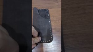 Попытка сделать чехол для смартфон из кожи.