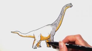 Рисуем и раскрашиваем динозавра Брахиозавра \\ Рисование для мальчиков! Раскраски