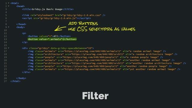 Gridzy.Gallery - JavaScript Library - Basic Usage