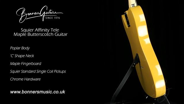 Squier Affinity Tele Maple Butterscotch Guitar | Bonners Guitar Store смотреть онлайн