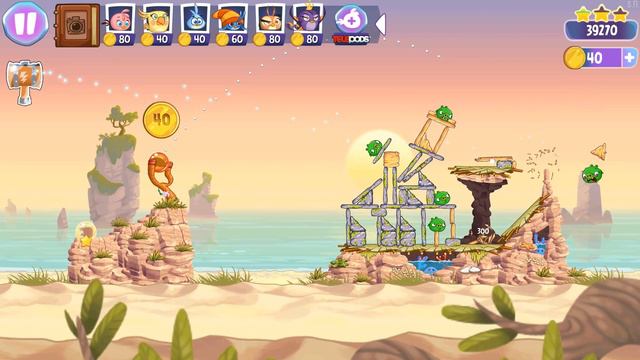 🐦🐷 "Angry Birds Stella" - walkthrough, Ch. Clams. Lv. 1-15 + more, Android смотреть онлайн