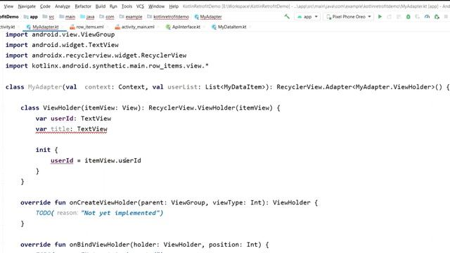 KOTLIN Retrofit Tutorial | Part 2 | Simple GET Request | For Beginners | Show Data in Recycler View