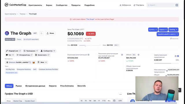 МОНЕТЫ ДО 1$ С ПОТЕНЦИАЛОМ РОСТА THE GRAPH CHILIZ ACALA TOKEN смотреть онлайн