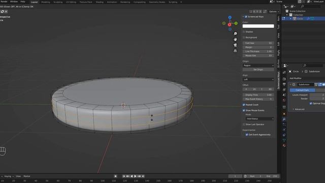 Как loop cut  дывигать (slide) в Blender