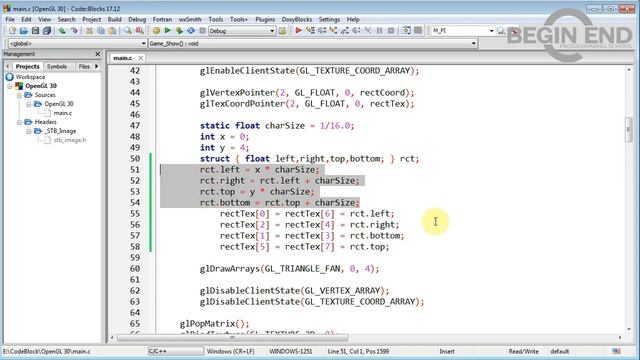 OpenGL - Урок 30 - Как отобразить текст. Самый простой способ.