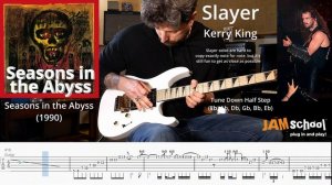 Slayer Seasons in the Abyss guitar solo with TAB