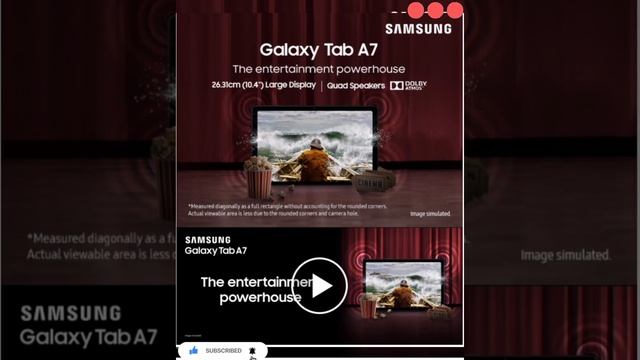 #Samsung Galaxy #Tab S6 Lite 26.31 cm Slim and Light, 4 GB RAM, 64 GB ROM, Wi-Fi Tablet | New #Shor