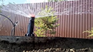 Работа веерного спринклера при недостаточном давлении в системе