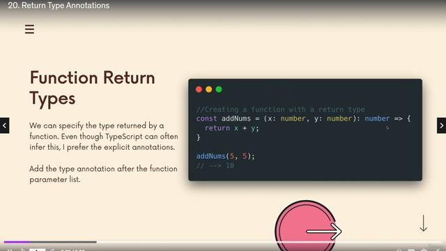 P3 Typescript type annotation and functions