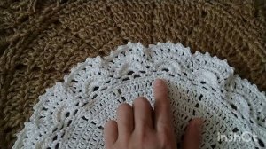 САМЫЙ ЛЕГКИЙ КРУГЛЫЙ КОВЕР ИЗ ДЖУТА СВЯЗАННЫЙ ПО СХЕМЕ ОБЫЧНОЙ САЛФЕТКИ