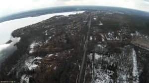 п. Катунино. Полет от аэродрома до поселка.