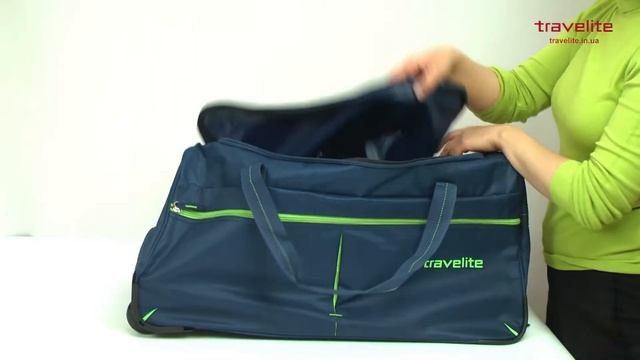 Обзор дорожной сумки на колесах Travelite Basics Navy L Большой TL096283-20