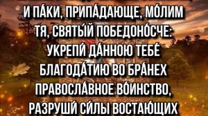 СЕЙЧАС САМОЕ ВРЕМЯ ПОМОЛИТЬСЯ ГЕОРГИЮ ПОБЕДОНОСЦУ! Вечерняя молитва