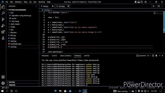 Word changing program | #tkintertutorial #python