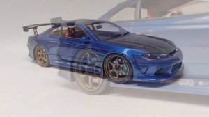 Nissan Silvia S-15 Vertex 1/18 Dark Blue by Ignition Model