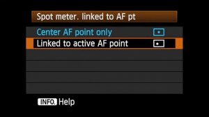 Canon EOS 1Dx Spot Metering