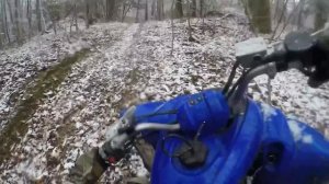 YAMAHA RAPTOR 350 SNOW RIDE!