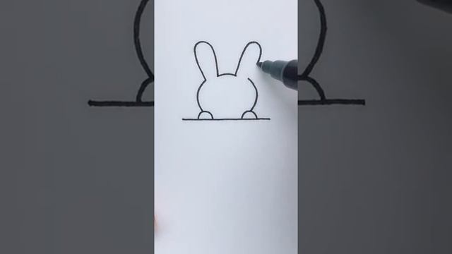 Easy Way to Draw Picture of  Bunny