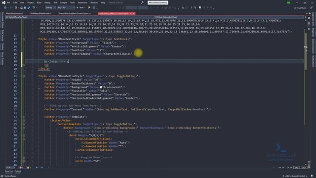 WPF C# | Navigation Menu With Sub Menu | Wpf User Controls (Jd's Code Lab)