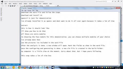 How to install OpenCV 3.0 and Opencv_contrib in Visual Studio 2012: From Source.