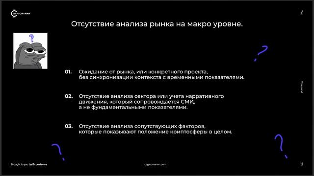 Market Outlook. Платформа Exocharts. Разбор ошибок на спот рынке.