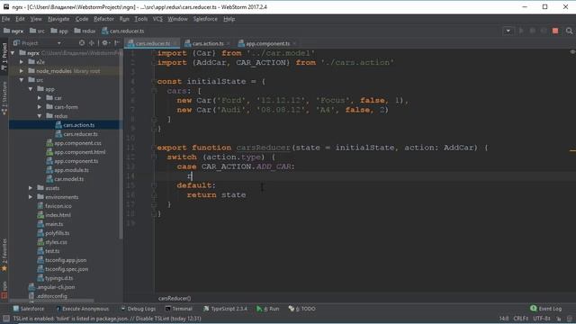 Урок 5 Angular 4 NgRx Соединение экшена и редюсера смотреть онлайн