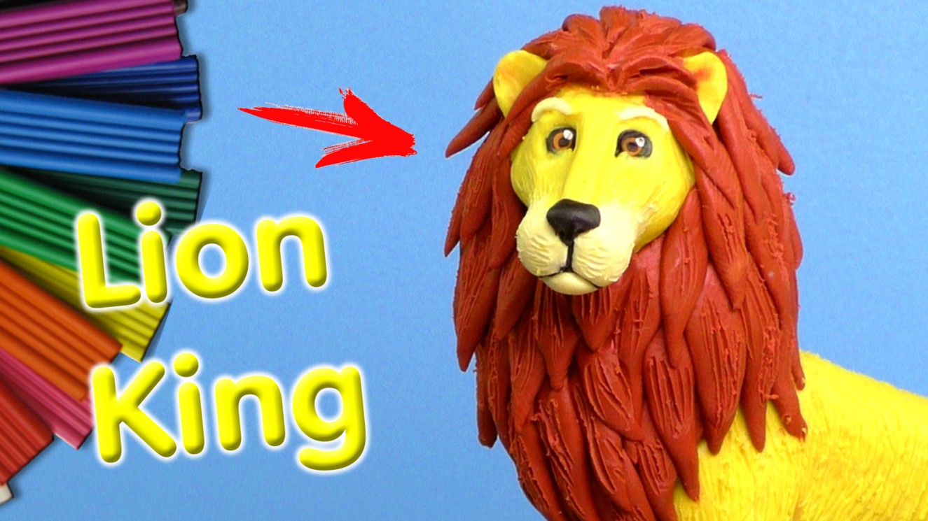 КОРОЛЬ ЛЕВ ИЗ ПЛАСТИЛИНА | Lion King Видео Лепка