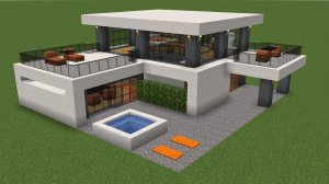 Майнкрафт - Как построить современный дом 72. Minecraft