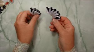 Цветы из узких лент, канзаши МК