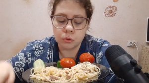 Мукбанг Спагетти по-флотски/Готовлюсь к Новому году